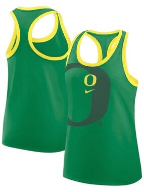 Women's Nike Green Oregon Ducks XXL Primetime Tri-Blend Racerback Tank Top